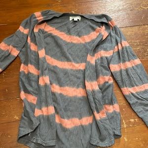 Gray and pink sweater jacket